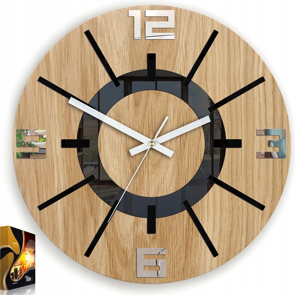 Falióra Masszív Fekete Tükrös Alladyn 3D