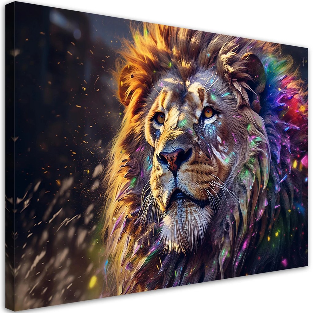 Gario Vászonkép Erős oroszlán Méret: 100 x 70 cm