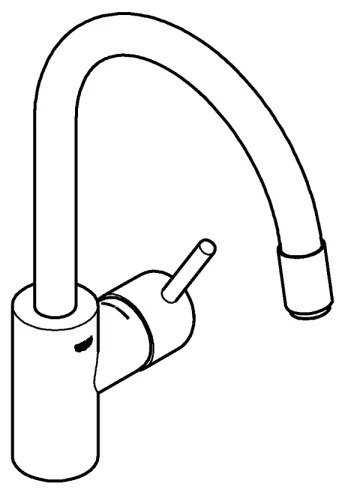 GROHE 32663003 - CONCETTO 360 mm-es mosogatócsaptelep, fényes króm