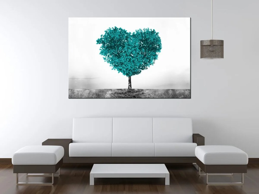 Gario Vászonkép Türkiz szeretetfa Méret: 40 x 60 cm