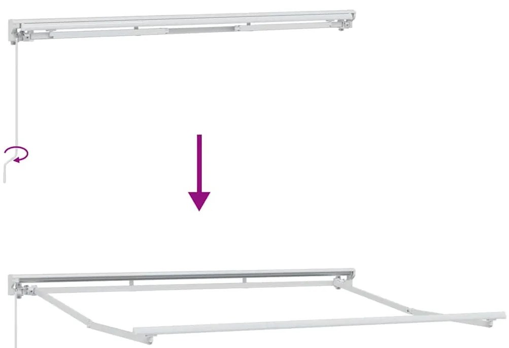 Behúzható napellenző Tarka csíkos 250x200 cm szövet