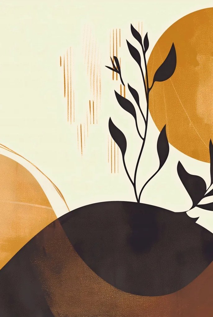 Poszter 68x101cm Arany Nap és Fekete Ág