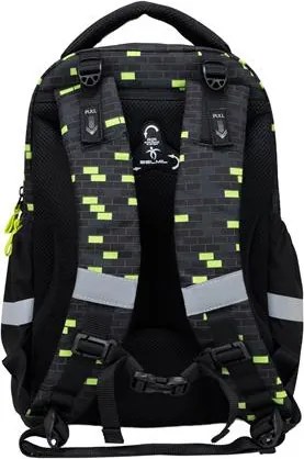 Iskolatáska, cipzáras, BELMIL Leisure Plus Neon Play, neon kontroller (BL3388731F)