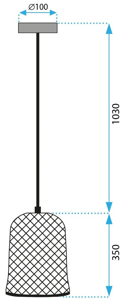 Toolight Szerszámlámpa, mennyezeti lámpa 1xE27 APP1335-1CP, világít barna-fekete, OSW-00935