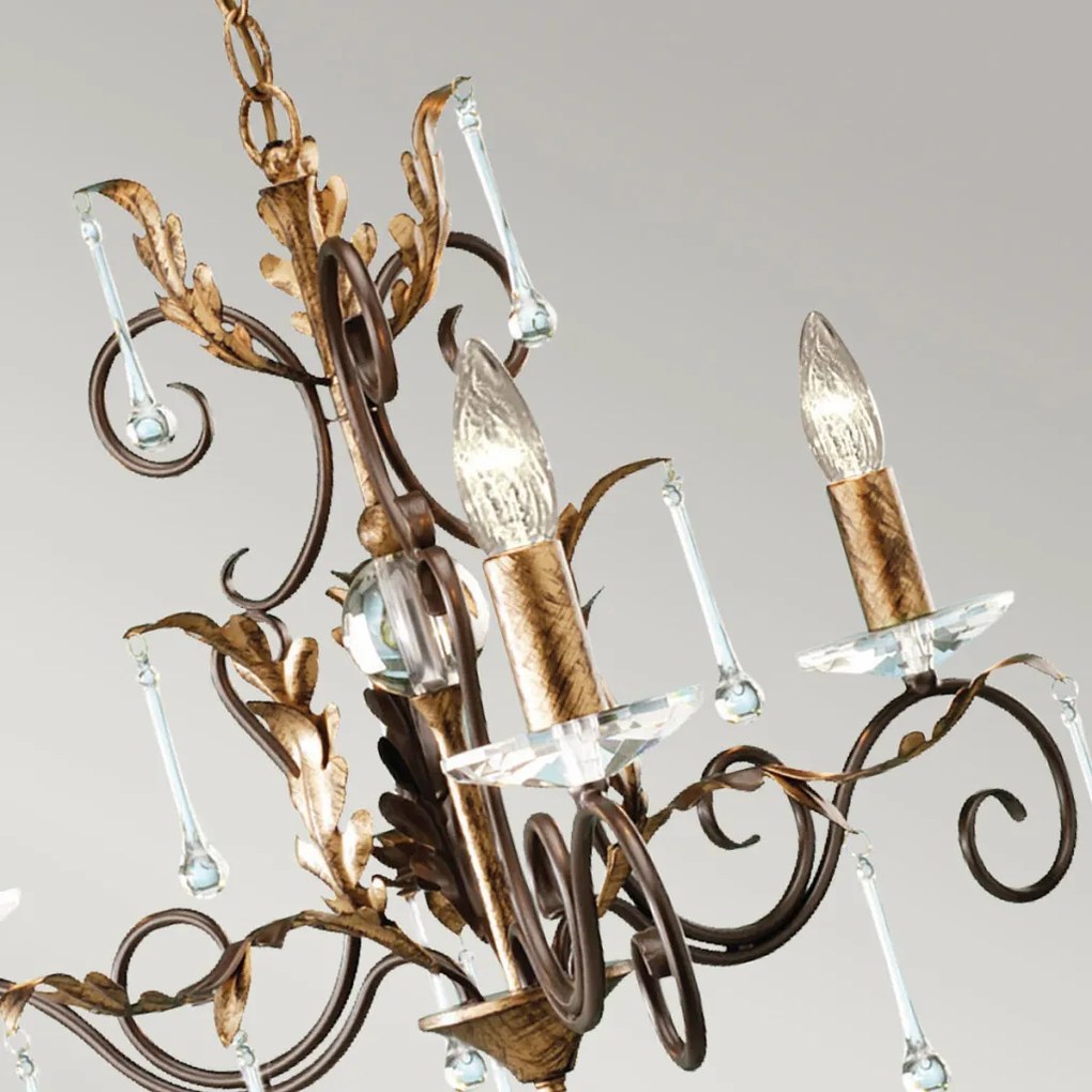 Elstead Lighting AMARILLI AML3-BRONZE Csillár 3x60W/E14