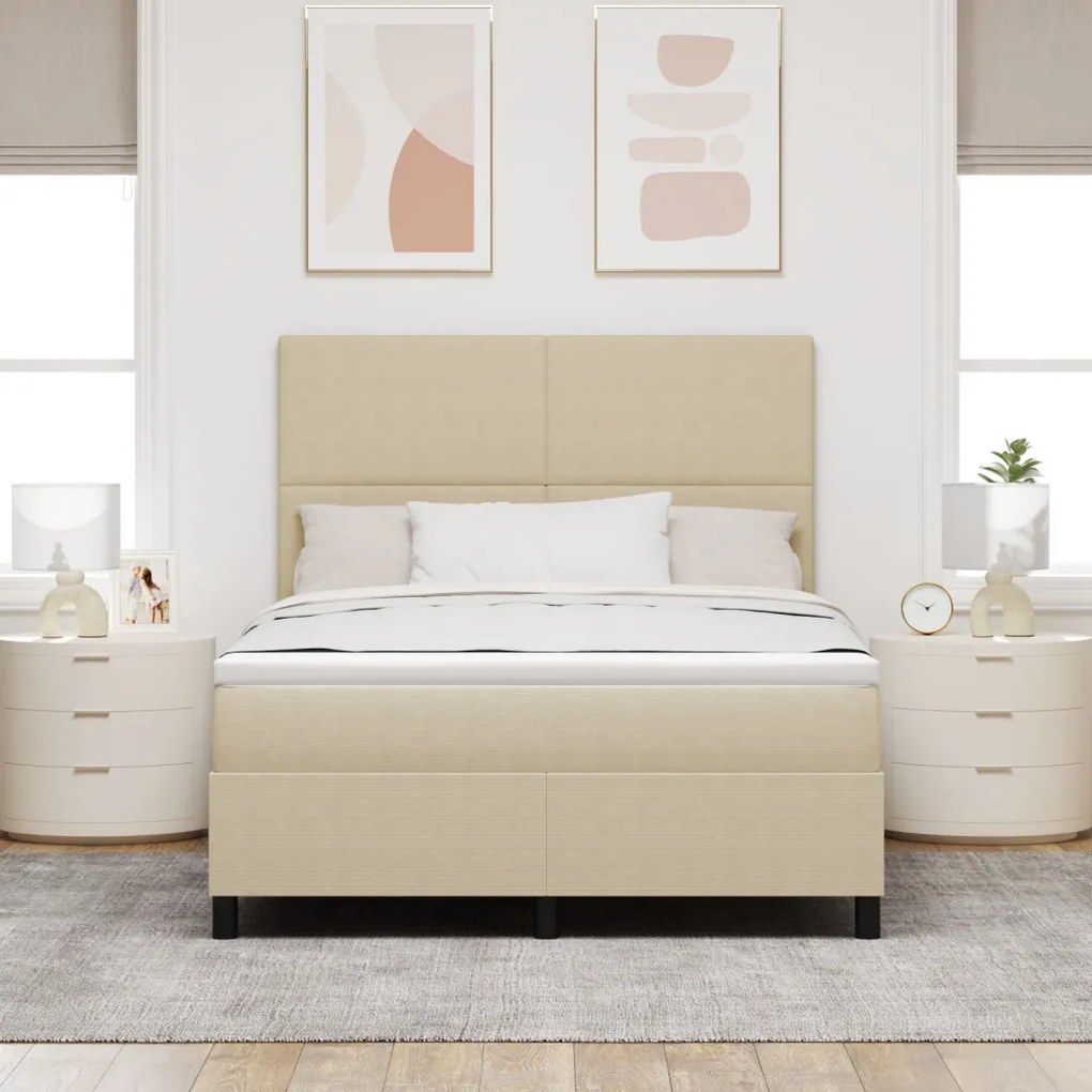 Box Spring Ágy matraccal és LED világítással Zöld Szürke 140x200 cm Bársony Szövet