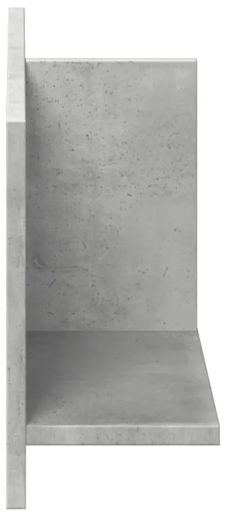 betonszürke szerelt fa faliszekrény 70 x 16,5 x 30 cm