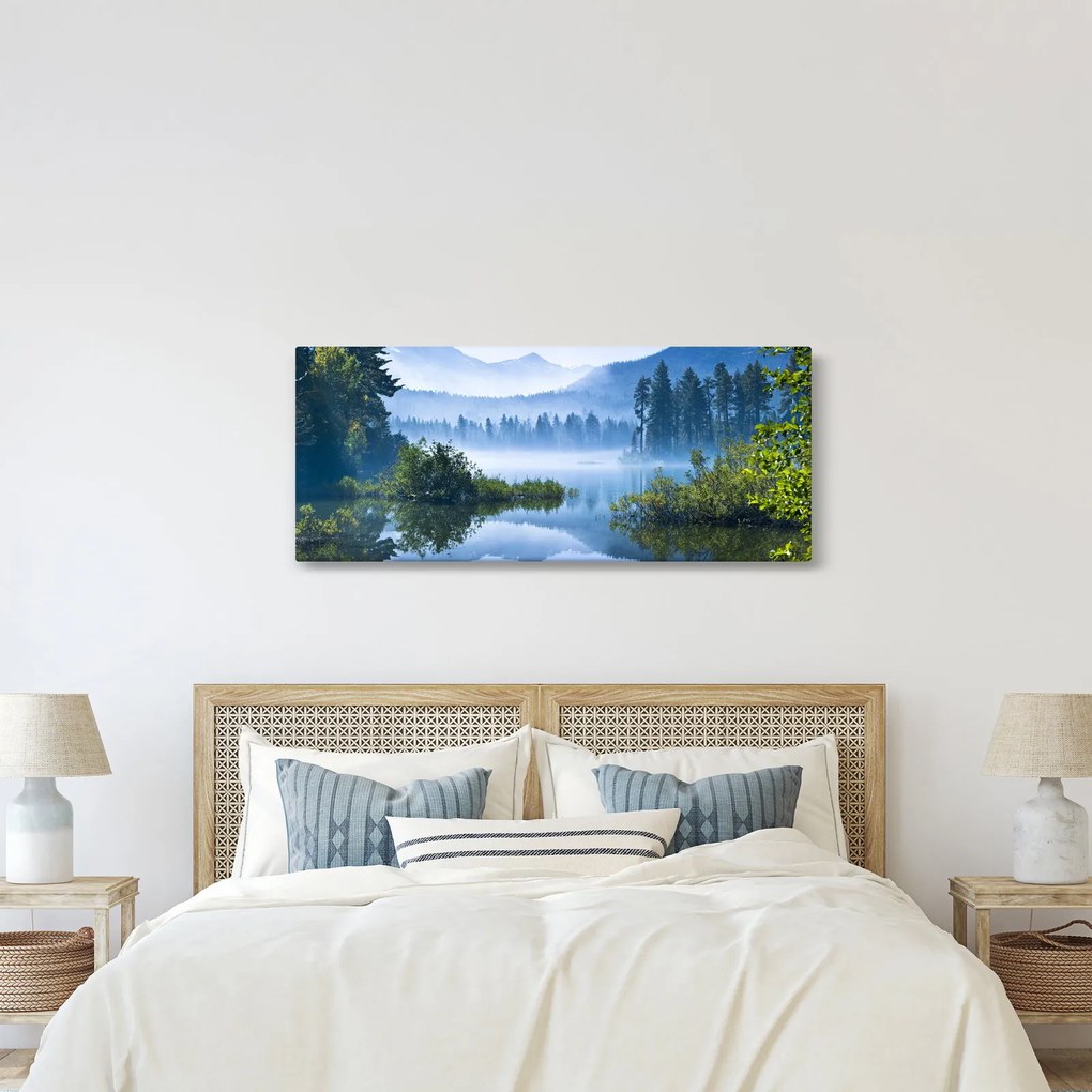 Egy hegyi tó képe (120x50 cm)