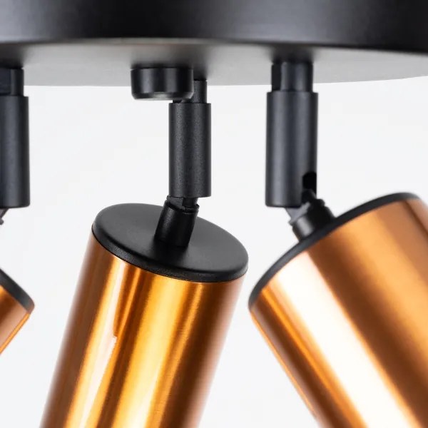 Sollux SL.1377 - Spotlámpa WINX 3xGU10/10W/230V fekete/réz