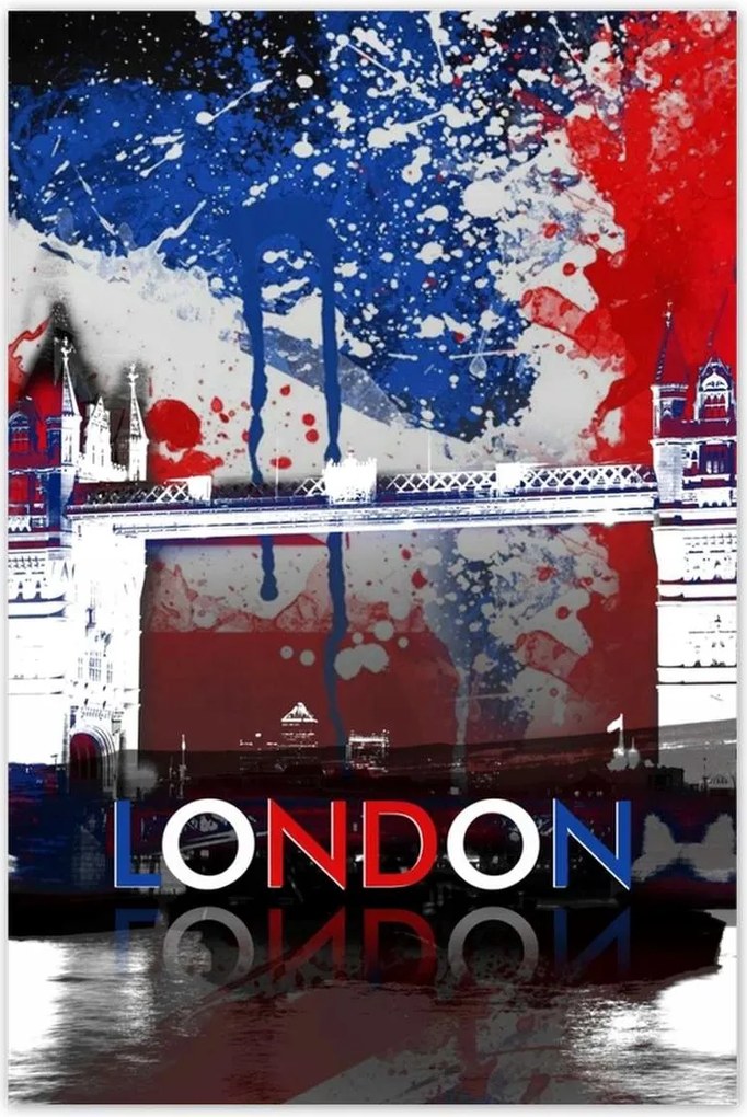 Poszterek 80x120 Tower Bridge zászlóval