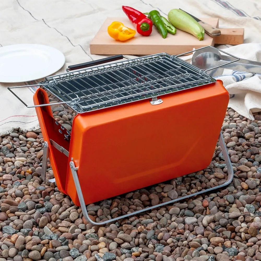 Faszenes hordozható grillsütő Burnt Orange – Rex London