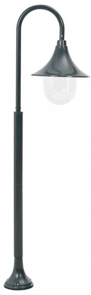 sötétzöld alumínium kerti állólámpa, E27, 120 cm