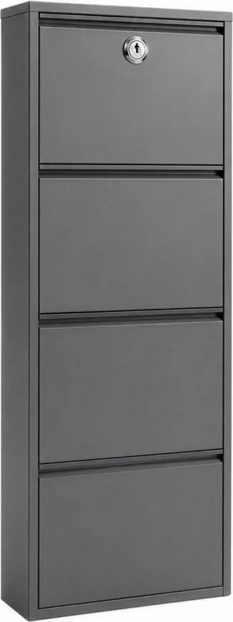 Fém cipősszekrény, antracit, 50 cm – TR307GLM1140