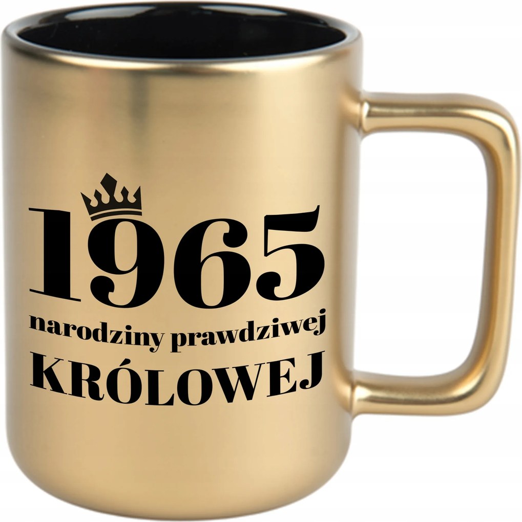 Matt Bögre Arany Fekete Belső 360ml Vicces Ajándék A királynő születésnapjára