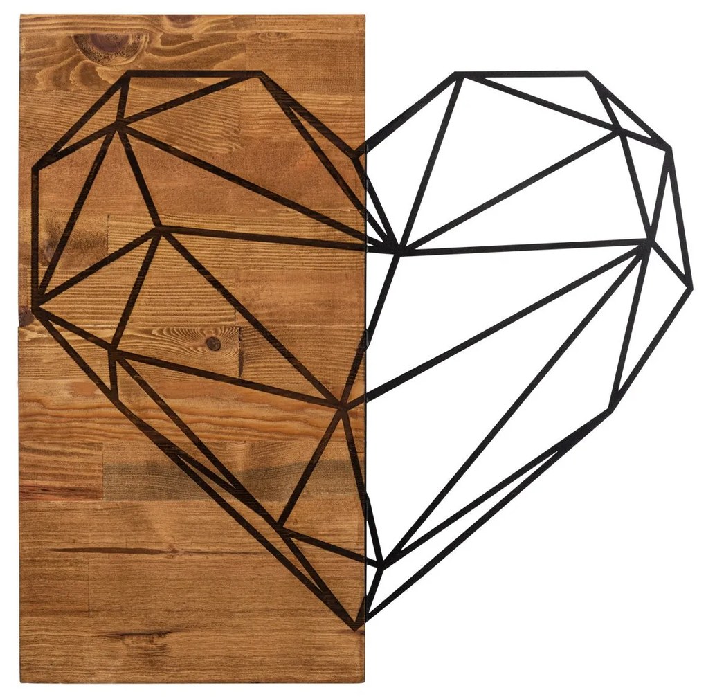 Fa fali dekoráció, Heart