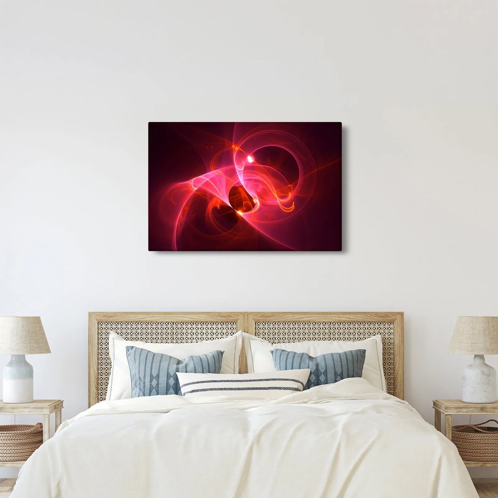 Modern rózsaszín absztrakció képe (90x60 cm)