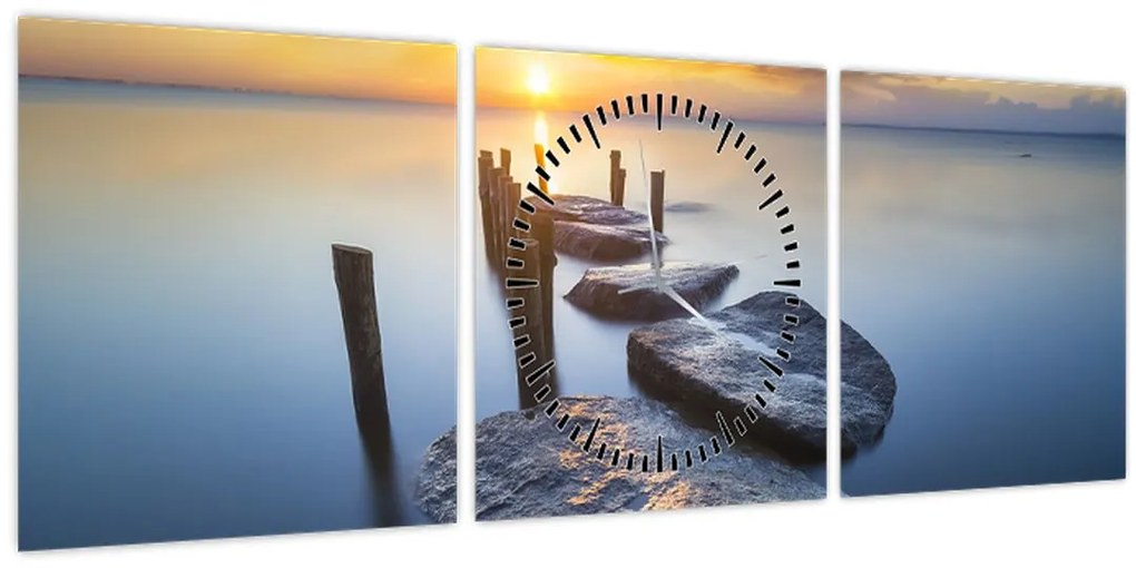 Kép - Kő móló (órával) (90x30 cm)