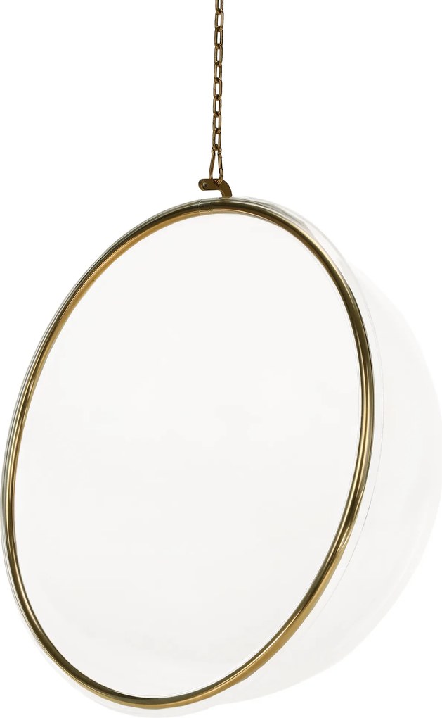 Függő fotel, átlátszó/arany/fehér, BUBBLE NEW TYP 1