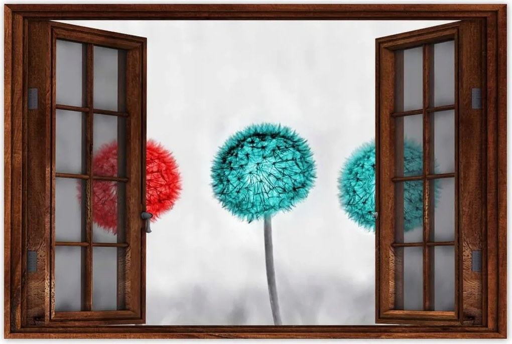 Poszterek 90x60 Piros pitypang