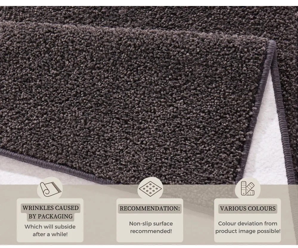 Pure antracitszürke szőnyeg, 200 x 300 cm - Hanse Home