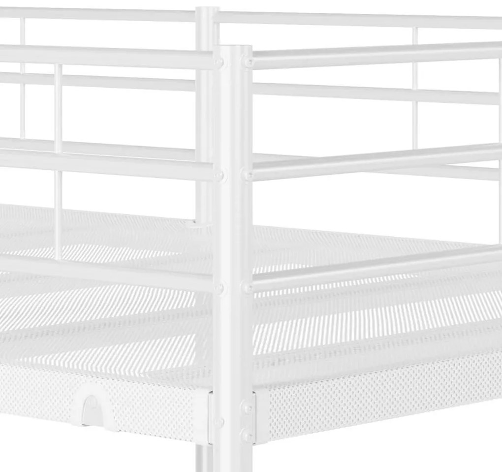 fehér acél emeletes ágy matrac nélkül 100 x 200 cm