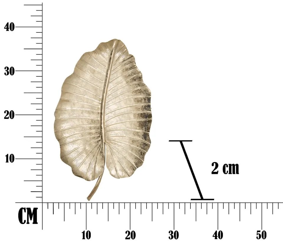 Leaf aranyszínű dekoráció, 35,5 x 23 cm - Mauro Ferretti