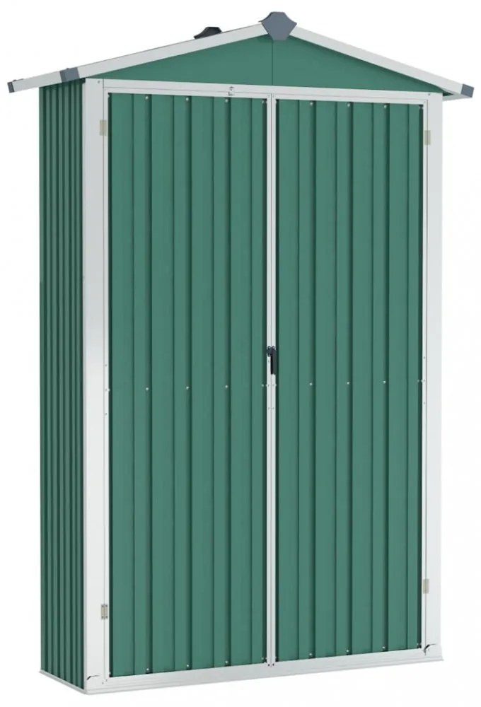 zöld horganyzott acél kerti fészer 116x45x175 cm