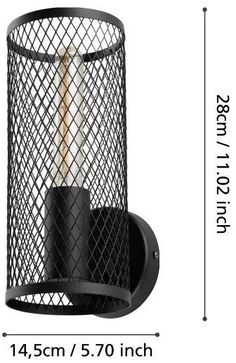 Eglo 43538 - Fali lámpa REDCLIFFE 1xE27/40W/230V