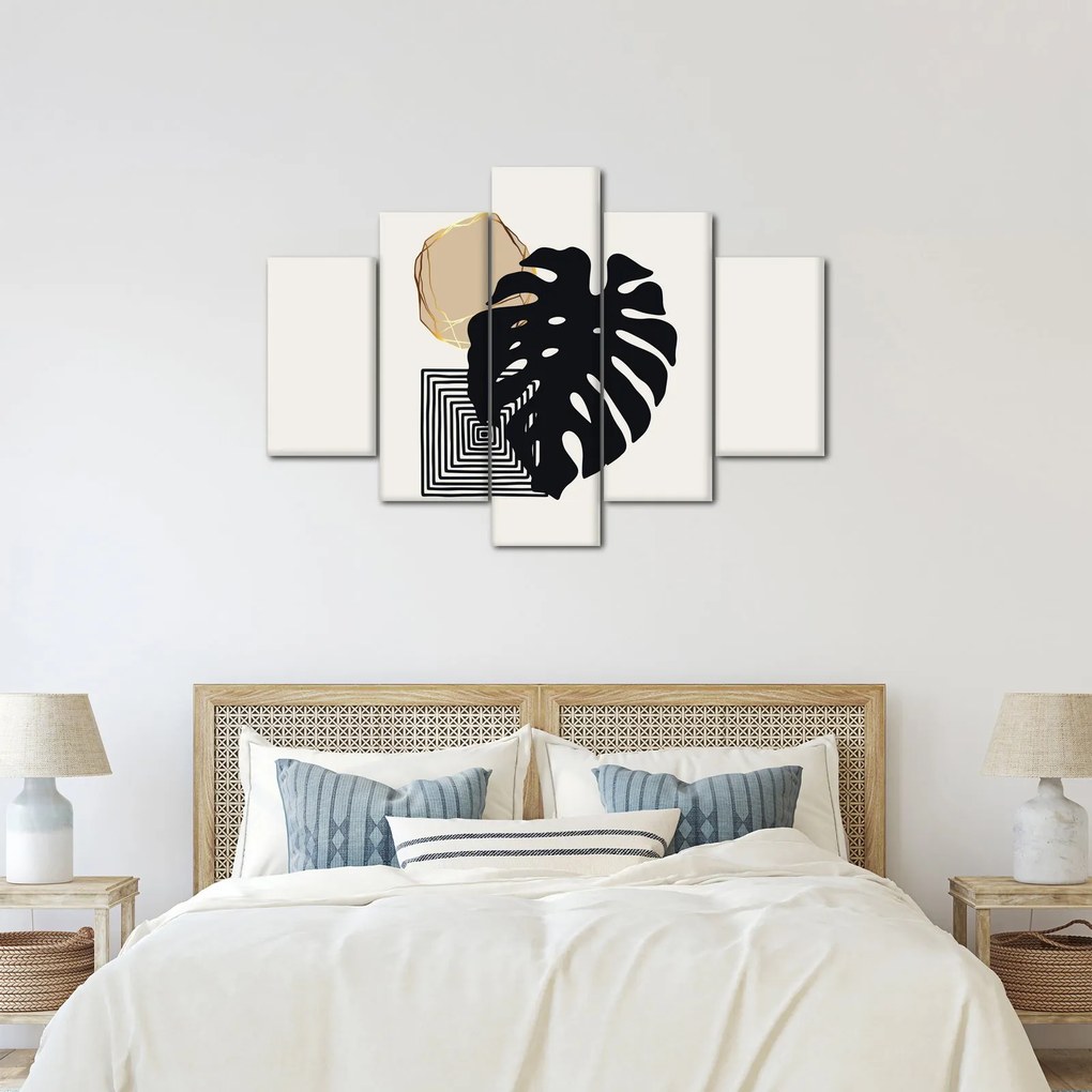 Kép - Absztrakció trópusi levelekkel N⁰2 (150x105 cm)