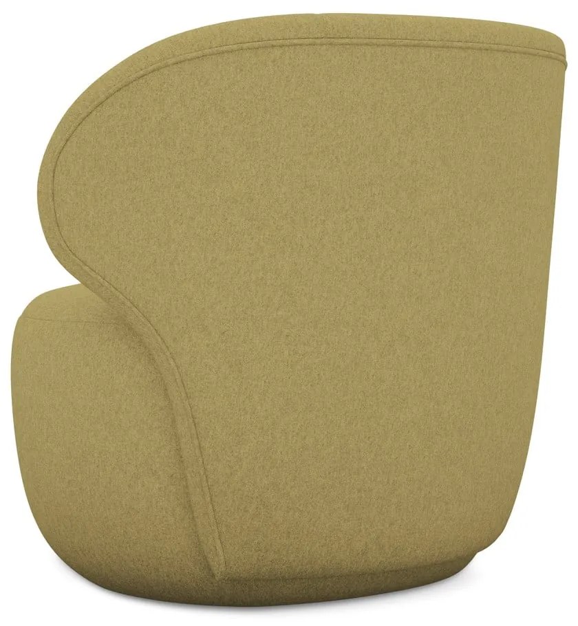 Mustársárga fotel Kama – Makamii