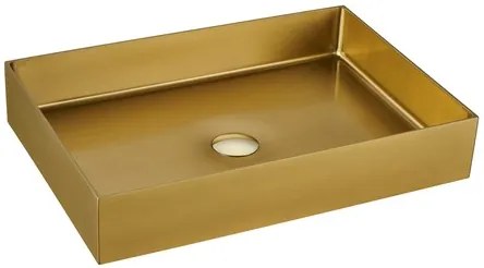 Mosdókagyló pultra SAT Aurum kiöntővel 55x38 cm arany SATAUR5538BG