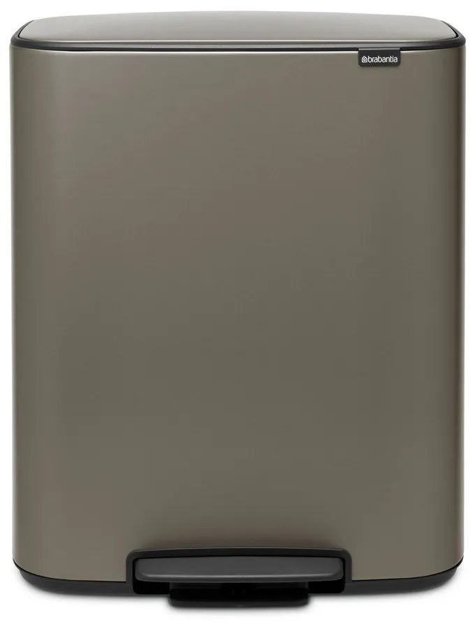 Szürke acél pedálos szemetes 60 l Bo – Brabantia