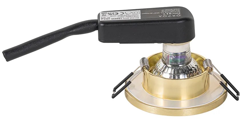 Modern fürdőszobai beépített spotlámpa arany IP54 - Shed Honey