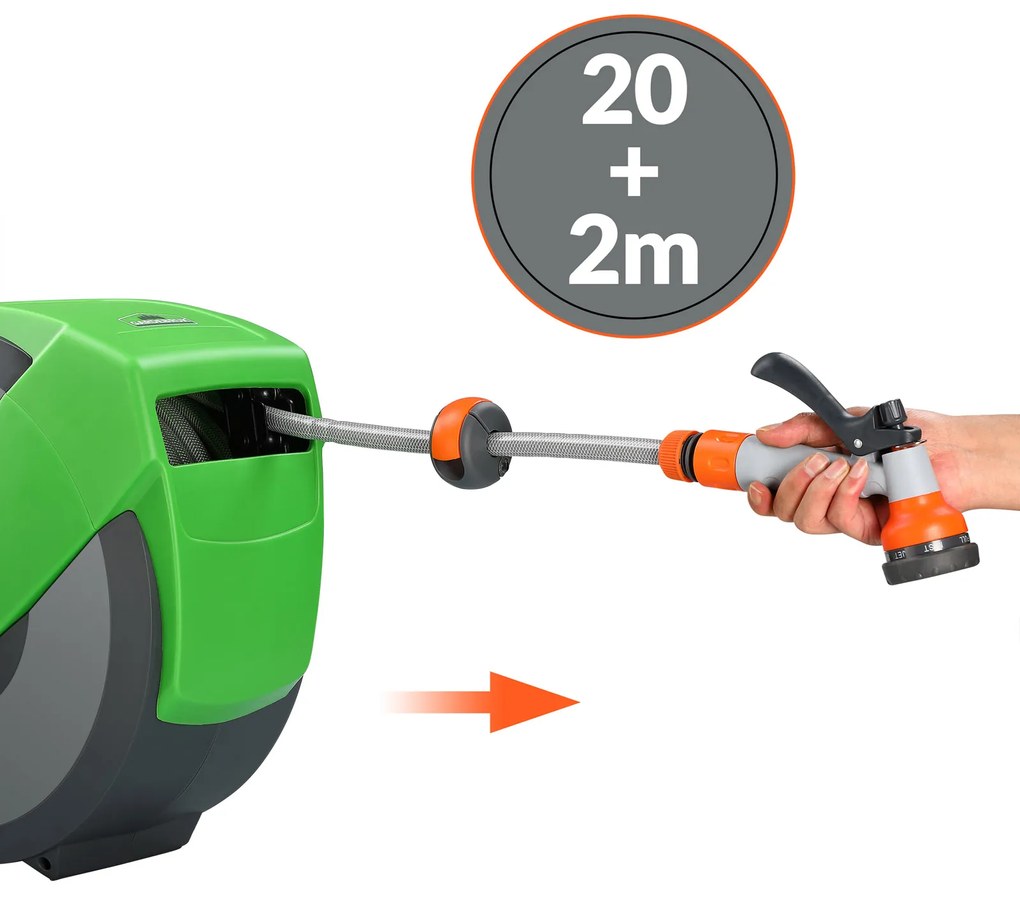 Gardebruk® Tömlő automata felcsévélővel - 20 m