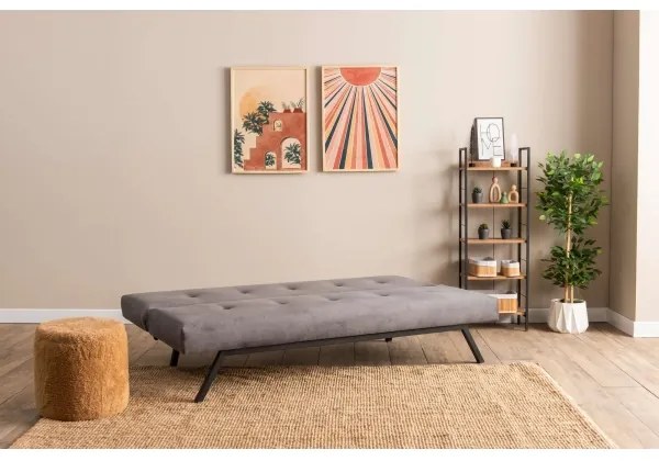 Kétüléses, kihúzható BAKU kanapé, szürke