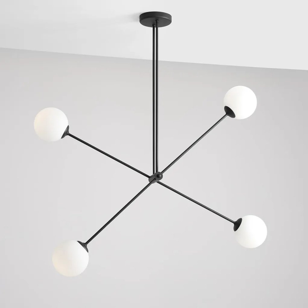 ALDEX 1081PL_L1 OHIO Többágú Függesztett Lámpa Fehér, Fekete E14 IP20