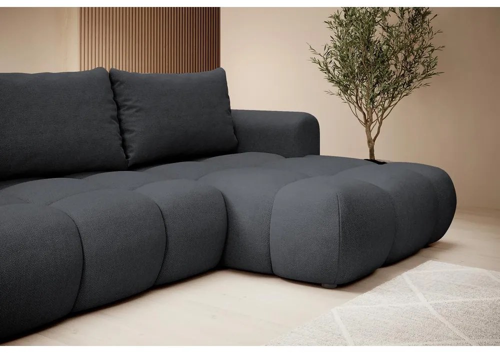 Sarokkanapé Ombre (J) (fekete + fekete). 1099478