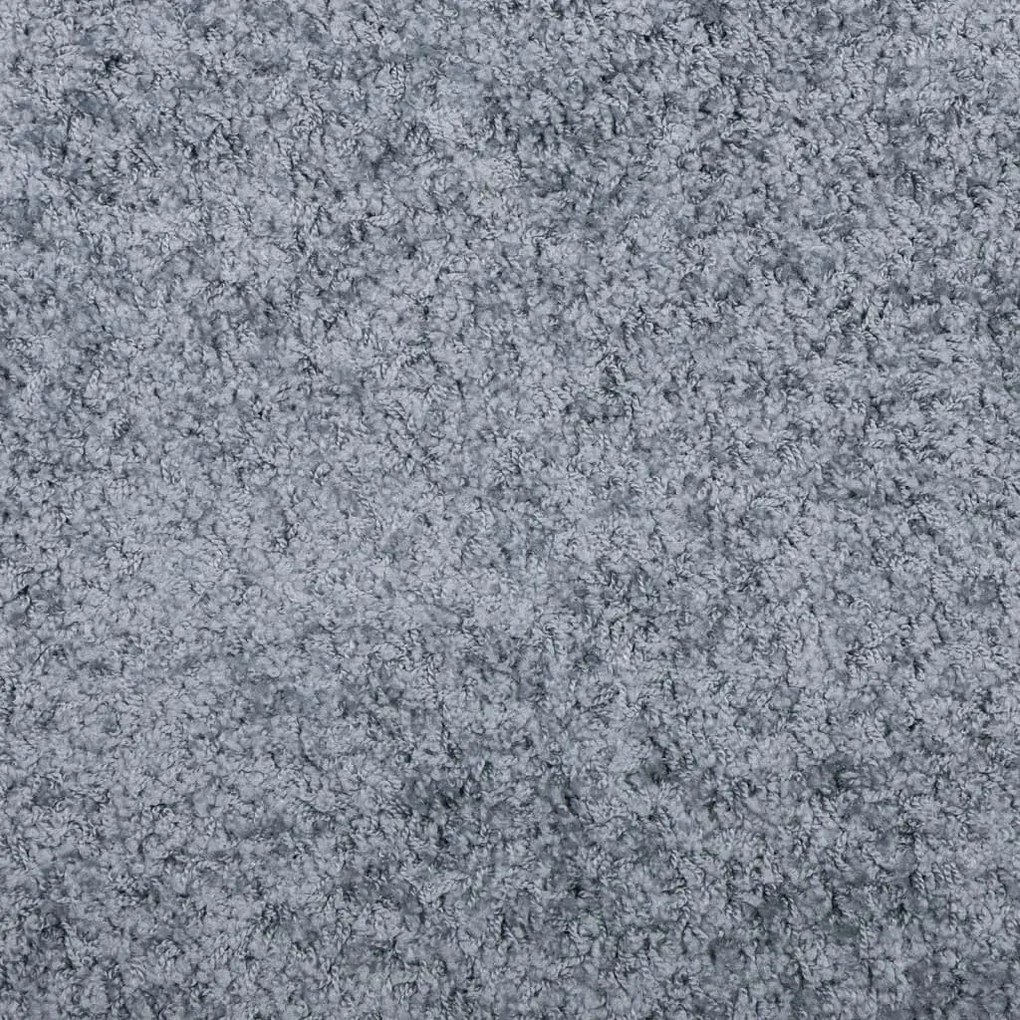 PAMPLONA kék magas szálú bolyhos modern szőnyeg 200 x 200 cm