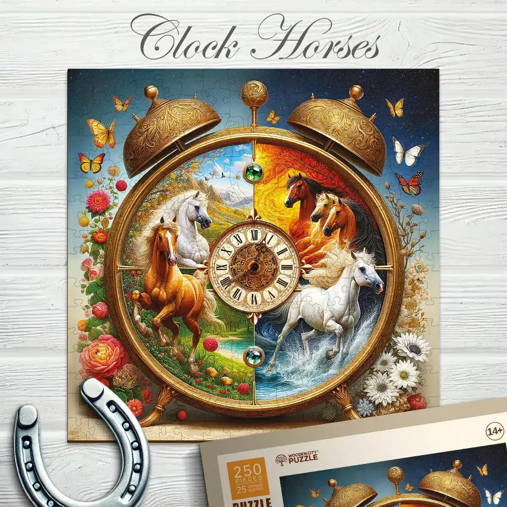 Az idő vágtája fa puzzle