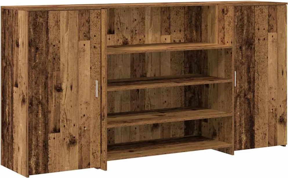 vidaXL recepciós pult antik fa 200x50x103,5 cm szerelt fa