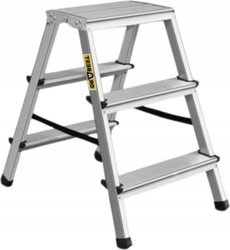 Alumínium létra kétoldalas háromlépcsős lépcső zsámoly 125 kg 2,62 m