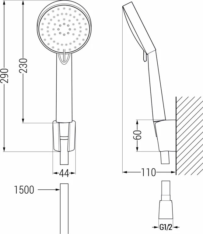Mexen R-75 pontzuhany készlet, fekete - 785755052-70