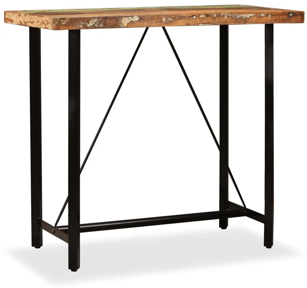 Tömör újrahasznosított fa bárasztal 120 x 60 x 107 cm
