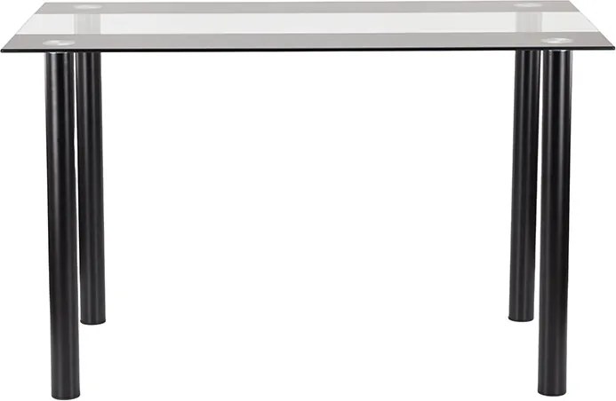 Riona 120 cm szögletes üveg étkezőasztal fekete