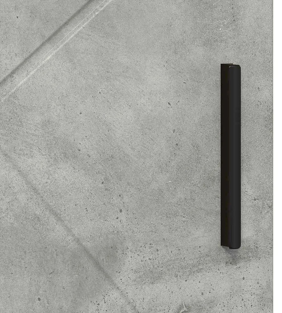 Fürdőszoba Székény ajtóval Beton szürke 60 x 35 x 80 cm Faanyag