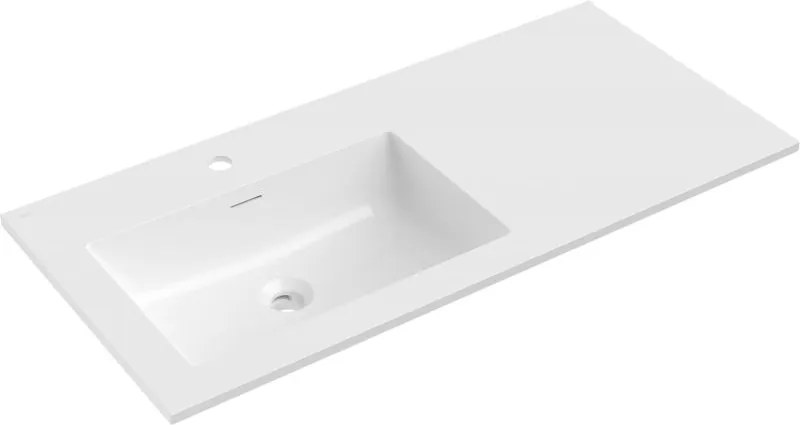 Mexen Otis balra beépíthető mosdó 101 x 46,5 cm, fehér fényes - 25181000L