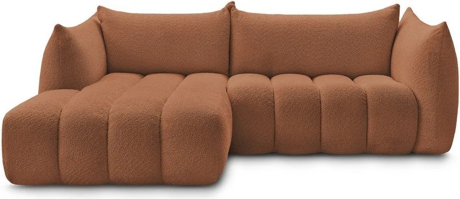 Narancssárga buklé sarokkanapé (bal oldali-heverő résszel) Azra – Bobochic Paris