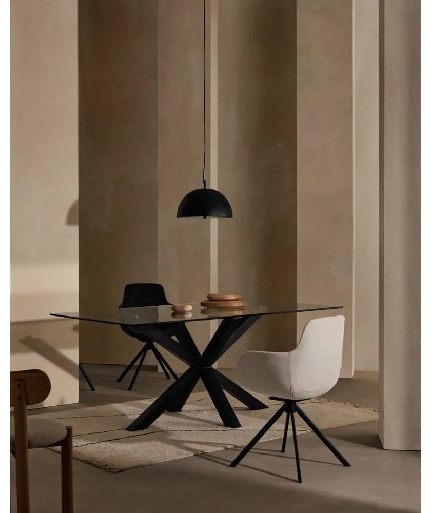 Bézs kárpitozott karfás étkezőfotel szett 2 db-os Tissiana – Kave Home