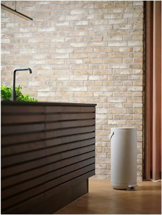 Fehér műanyag pedálos szemetes 35 l Circular – Zone