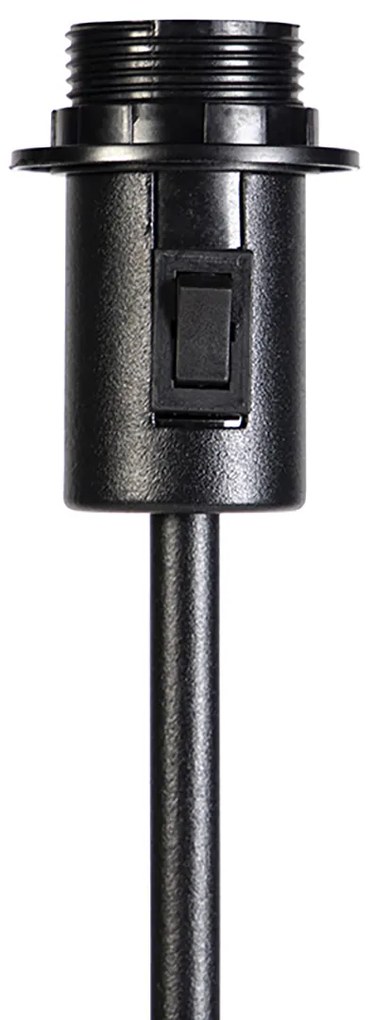 Állólámpa fekete állítható világos szürke árnyékolóval 50 cm - Parte